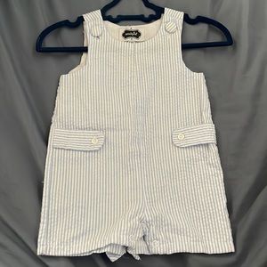 Blue and White Seersucker Jon Jon